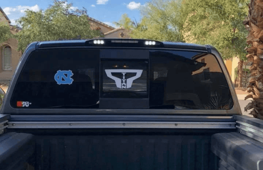 2016 - 2025 Nissan Titan Rear Sliding Window Decal - Customizable Vinyl Sticker for Truck Glass - Texas Decal King, LLC