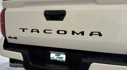 2024 to 2025 Toyota Tacoma Tailgate Logo Letter Inlays - Flat Design Decals for Truck Customization (SKU#1) - Texas Decal King, LLC