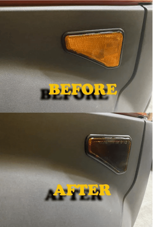 Honda Element Front Side Marker Overlays: Medium Dark Tinted Film for 2003 - 2007 Models - Texas Decal King, LLC