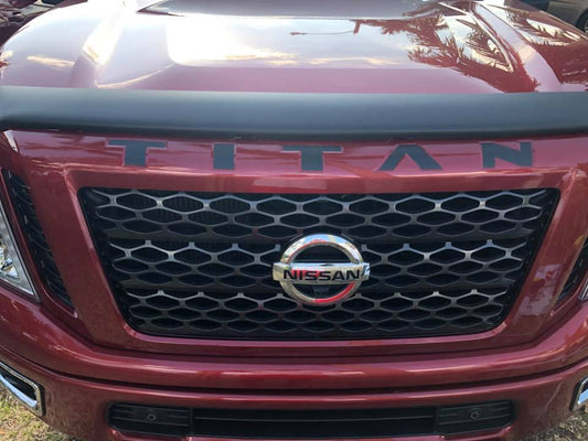 Nissan Titan Hood & Grille Decal Lettering Inlay Sticker Emblem 2016 - 2019 | Custom Exterior Accessory - Texas Decal King, LLC