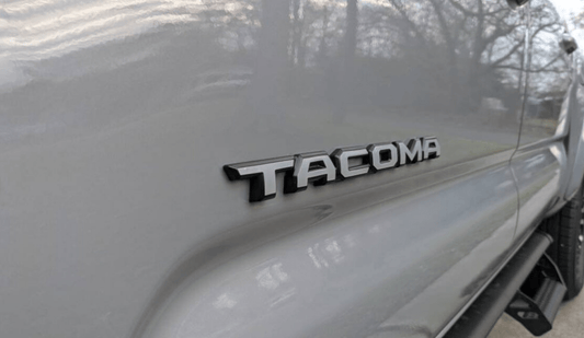 Toyota Tacoma Door Emblem Decal Overlays 2016 - 2023 | Custom Vinyl Stickers for Both Sides | TRD SR Upgrade (SKU#13) - Texas Decal King, LLC