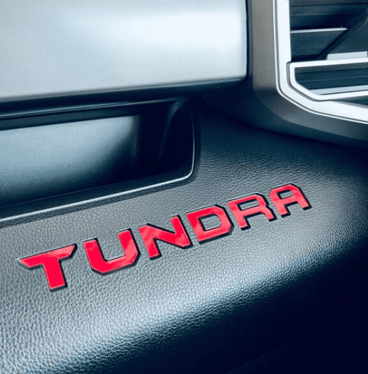 Toyota Tundra Glove box & Upper Decal Inlays 2022 - 2024 | Custom Interior Accessory for TRD PRO Models (SKU#3) - Texas Decal King, LLC